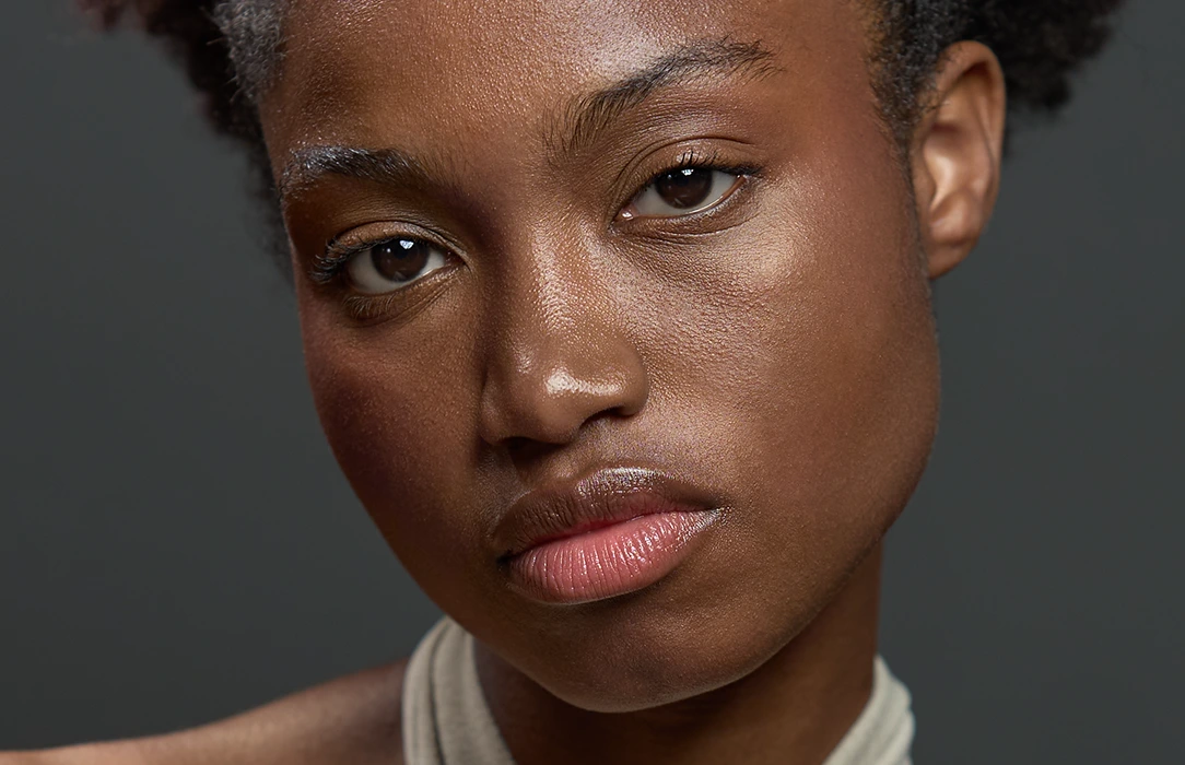 Portrait before AI retouching